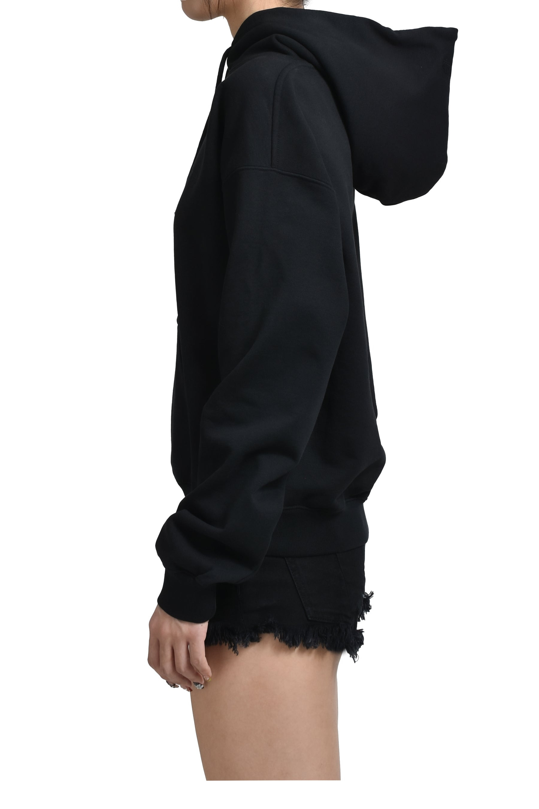 LOGO FITTED HOODIE / BLK - 2