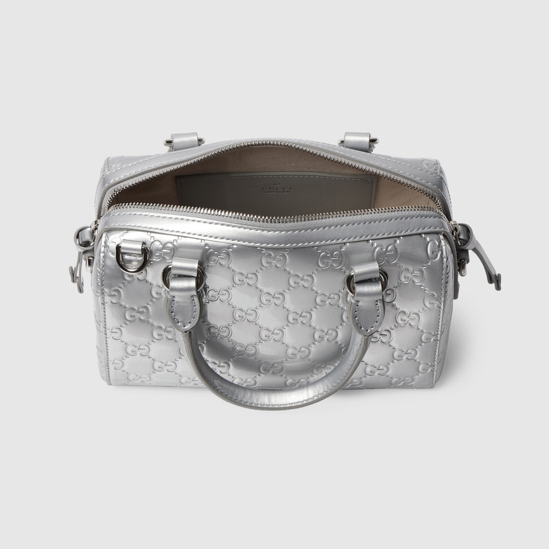 GG Emblem small boston bag 8