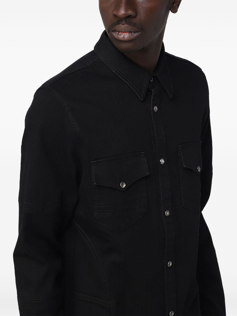 garment-dyed washed denim shirt 1