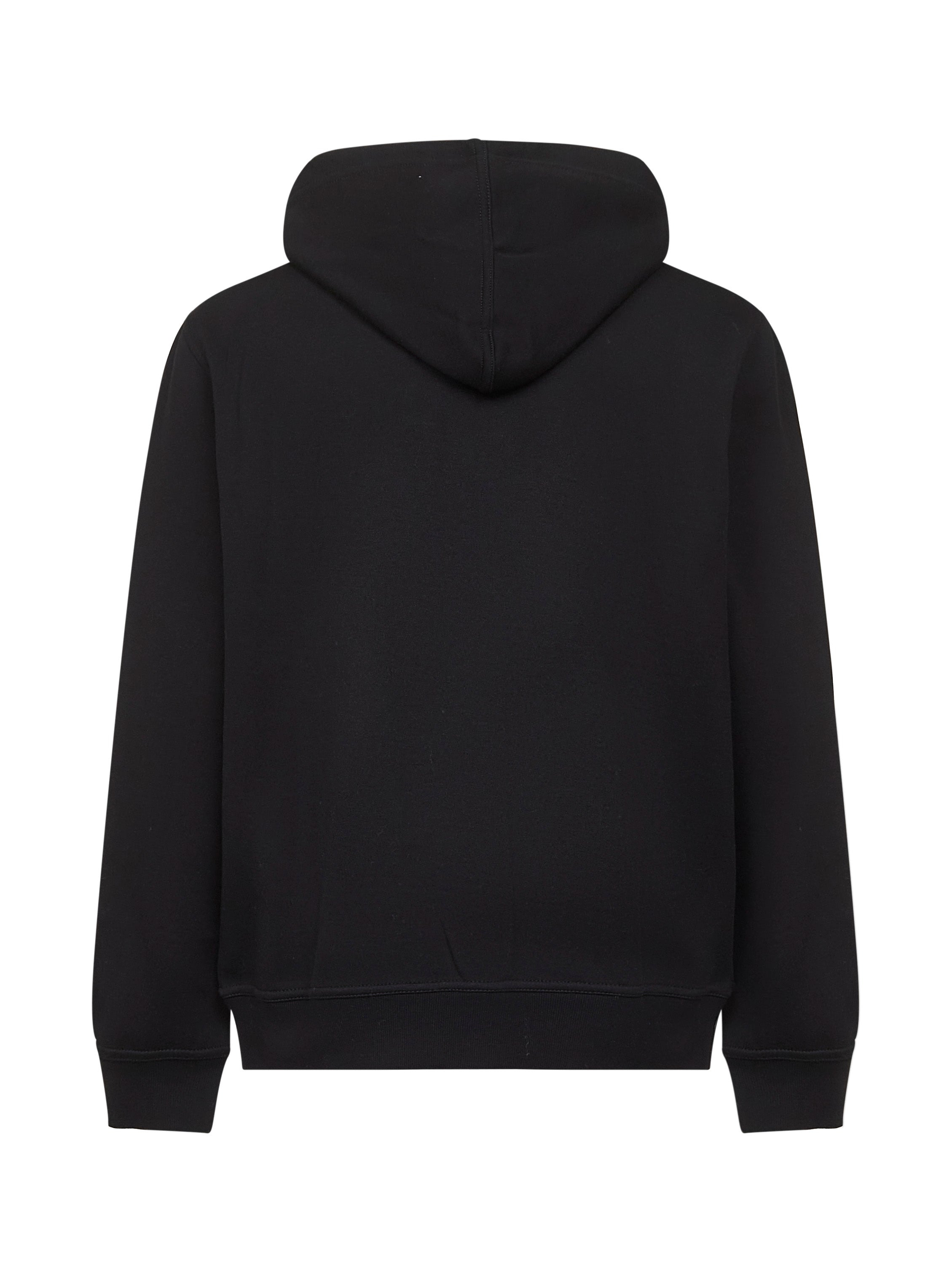 Black double fleece zip-up hoodie - 2