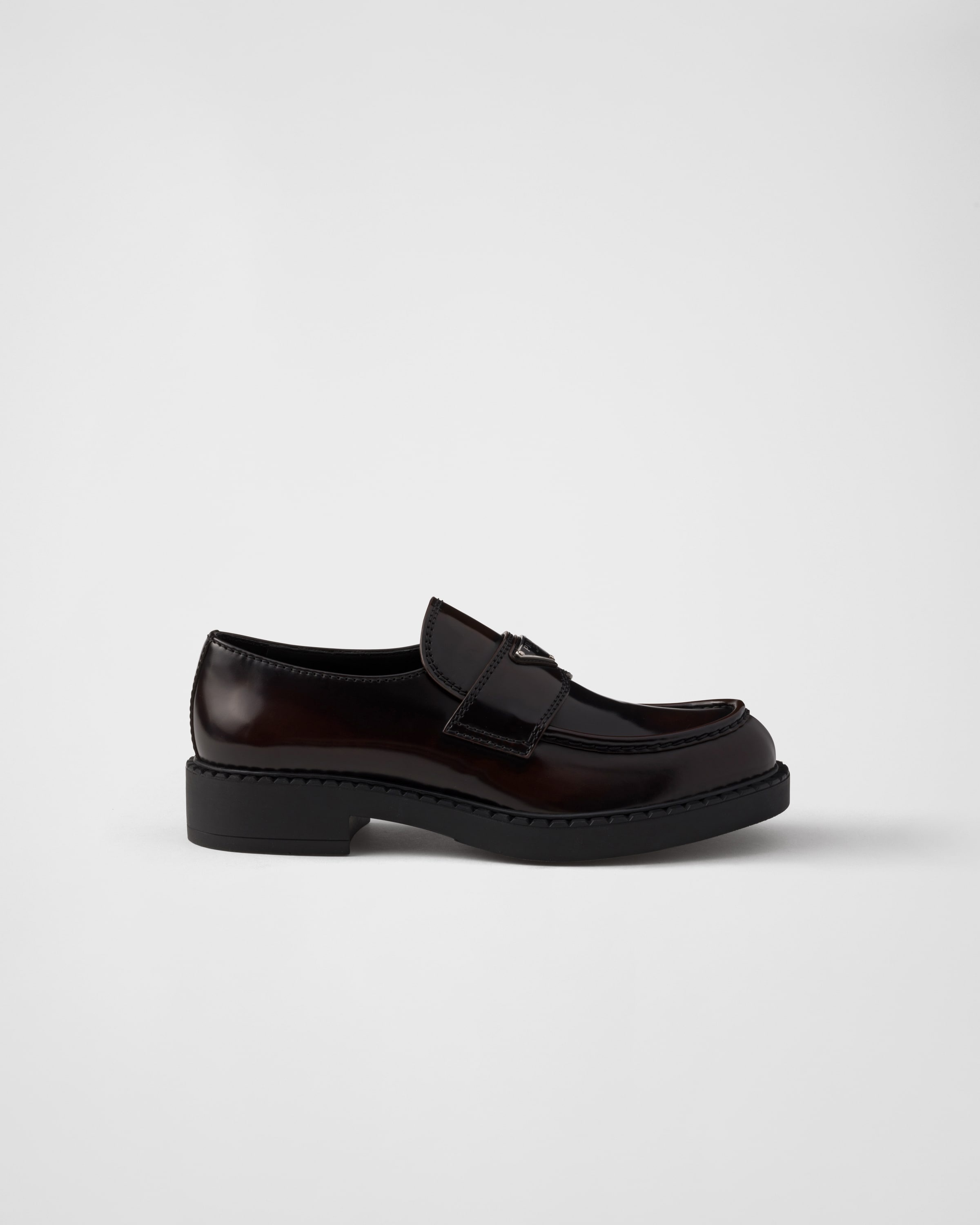 Chocolate brushed leather loafers - 2
