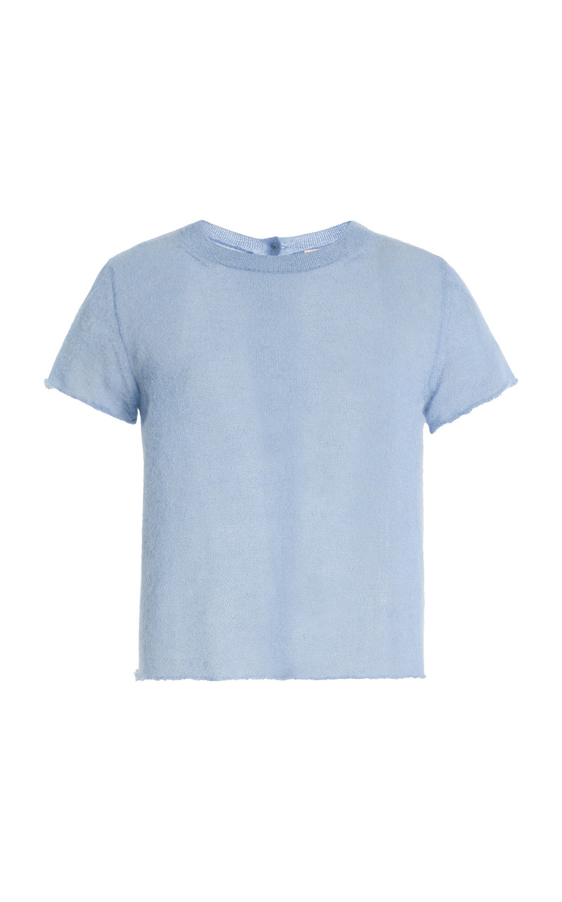 Tiff Knit Wool-Cashmere Top blue 1