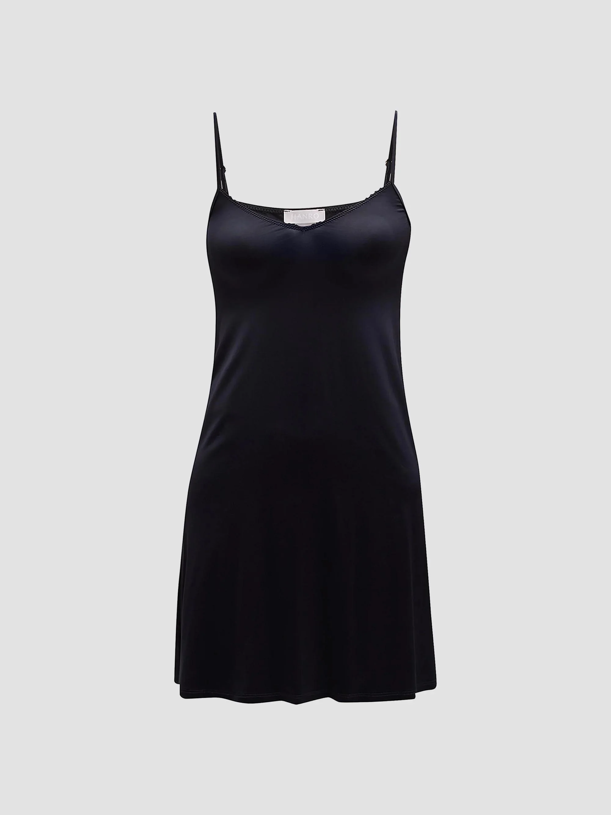 Women's Satin Deluxe Slip - Black - 1