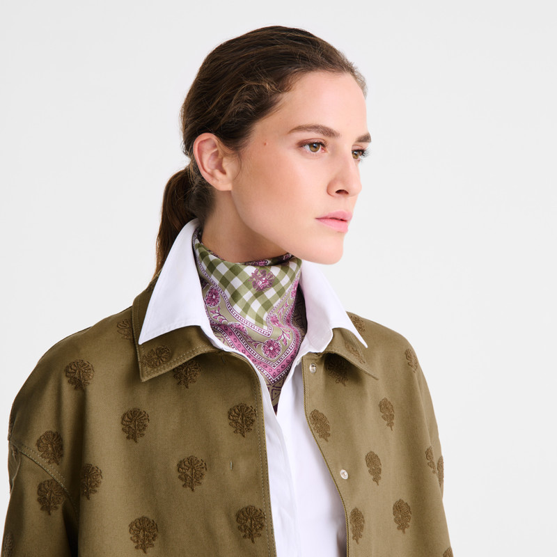 Longchamp The Bucolic Escapade Silk scarf 50 Artichoke - OTHER outlook