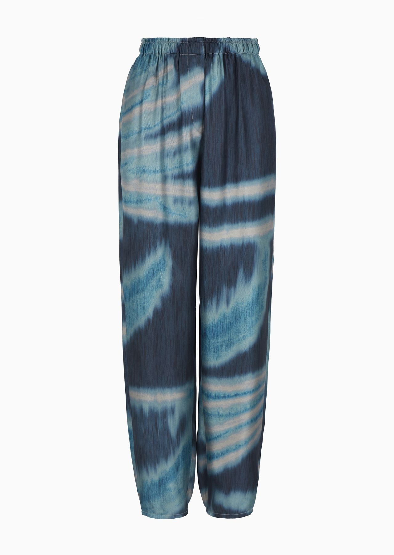Printed silk twill joggers - 1