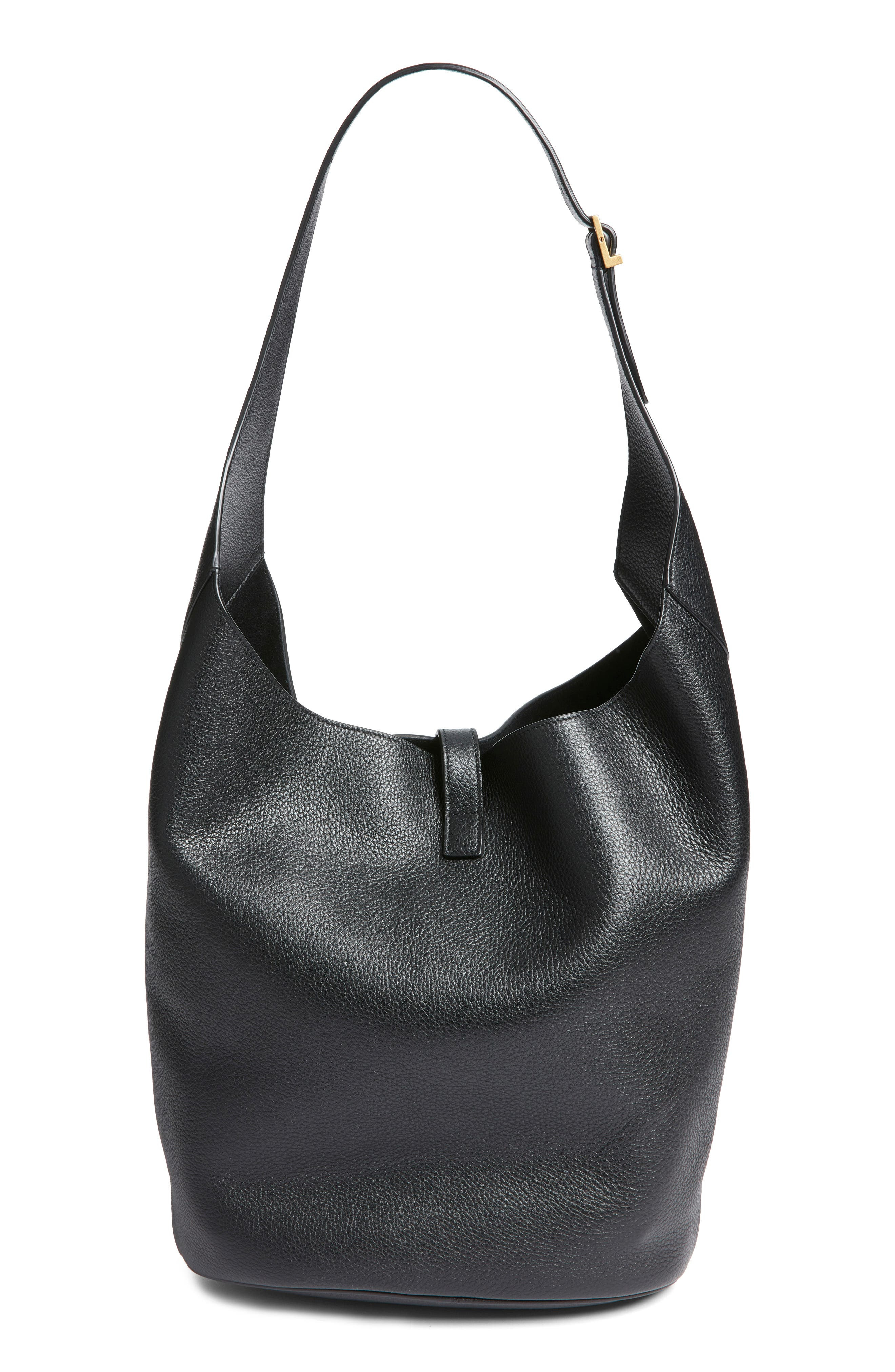 Saint Laurent Le 5 À 7 Leather Hobo Bag in Noir at Nordstrom - 2