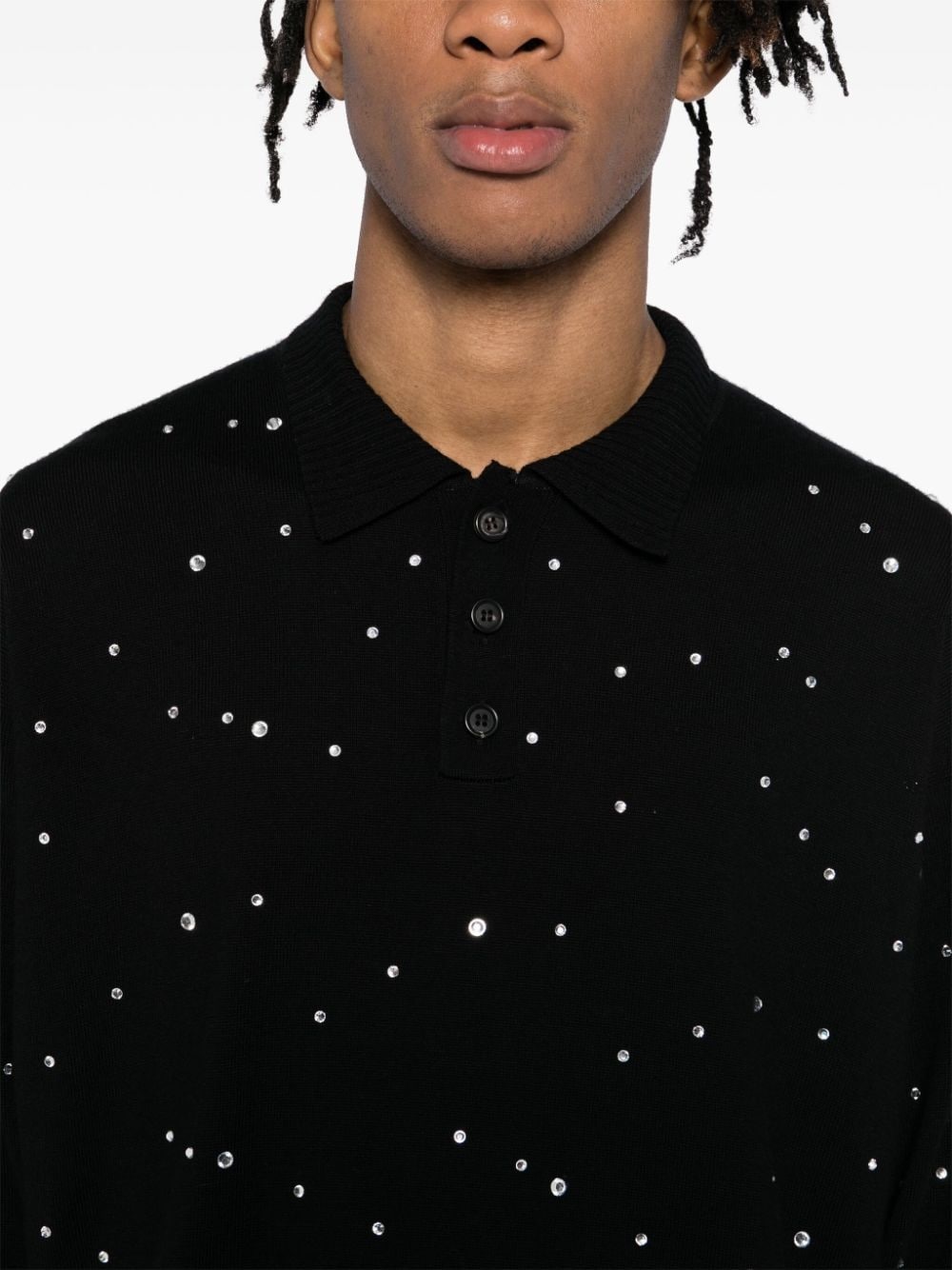 embellished cycling polo shirt - 4