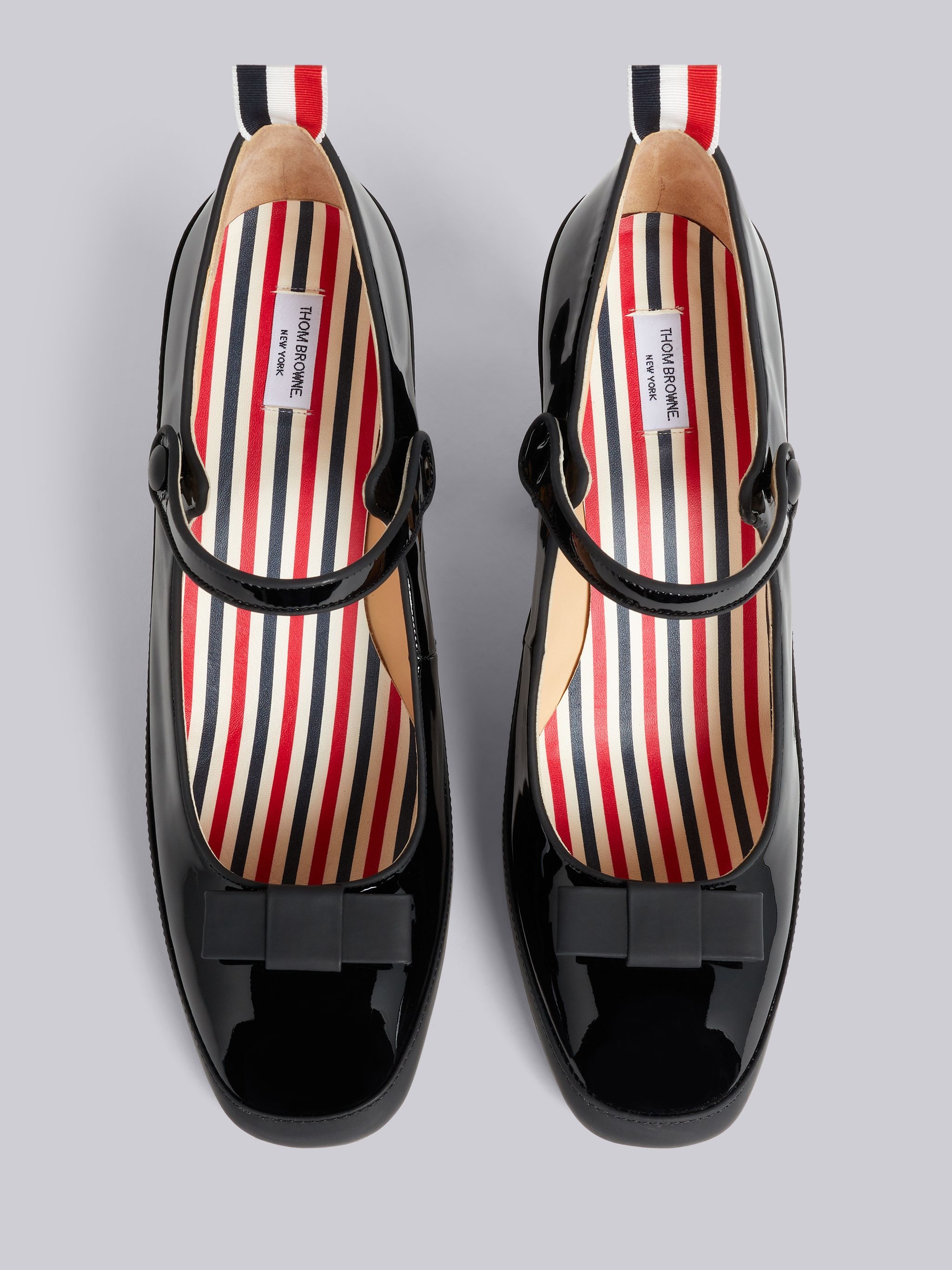 Black Soft Patent Leather 75mm Block Heel Tennis Mary Jane - 4