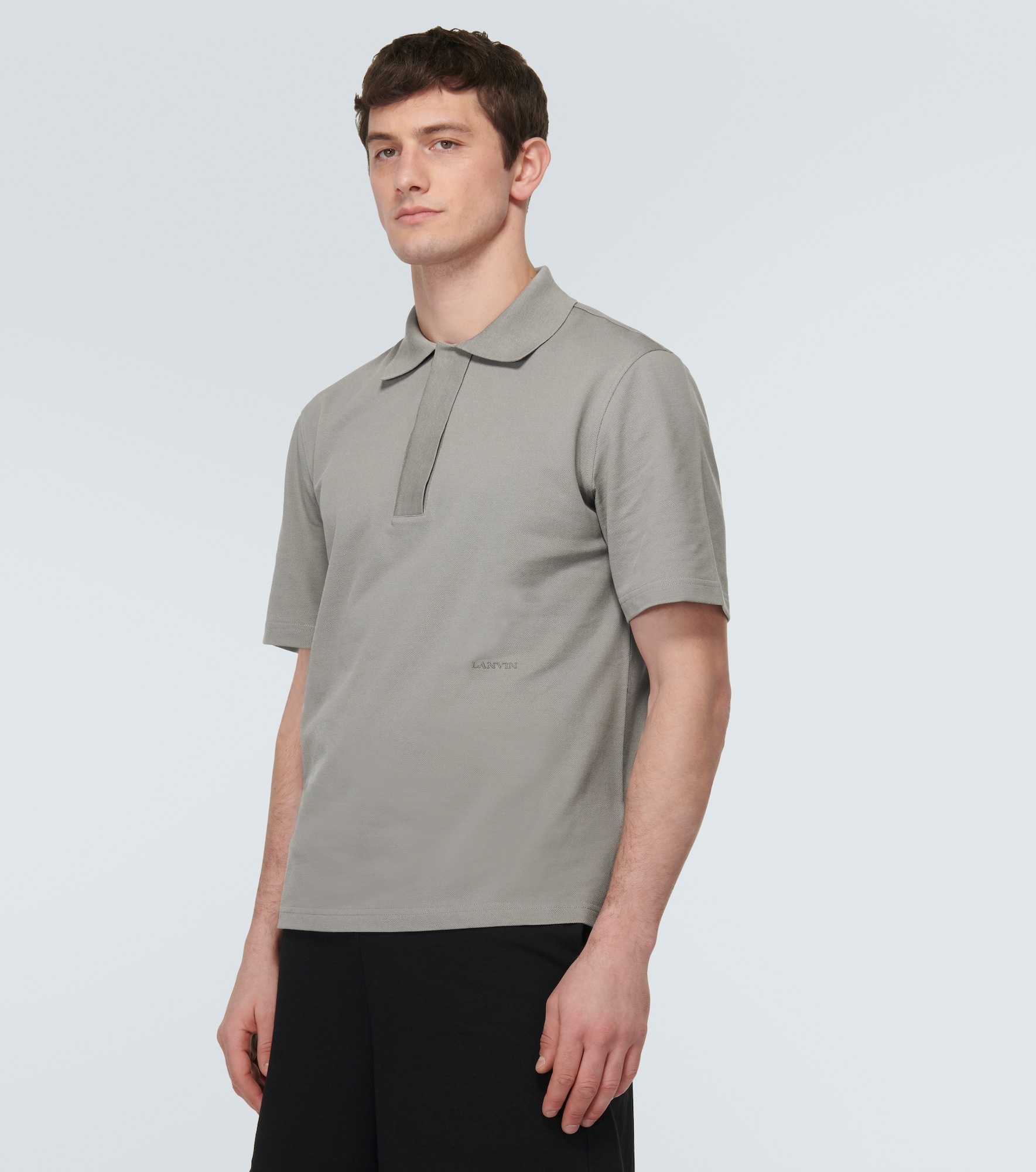 Cotton piqué polo shirt - 3