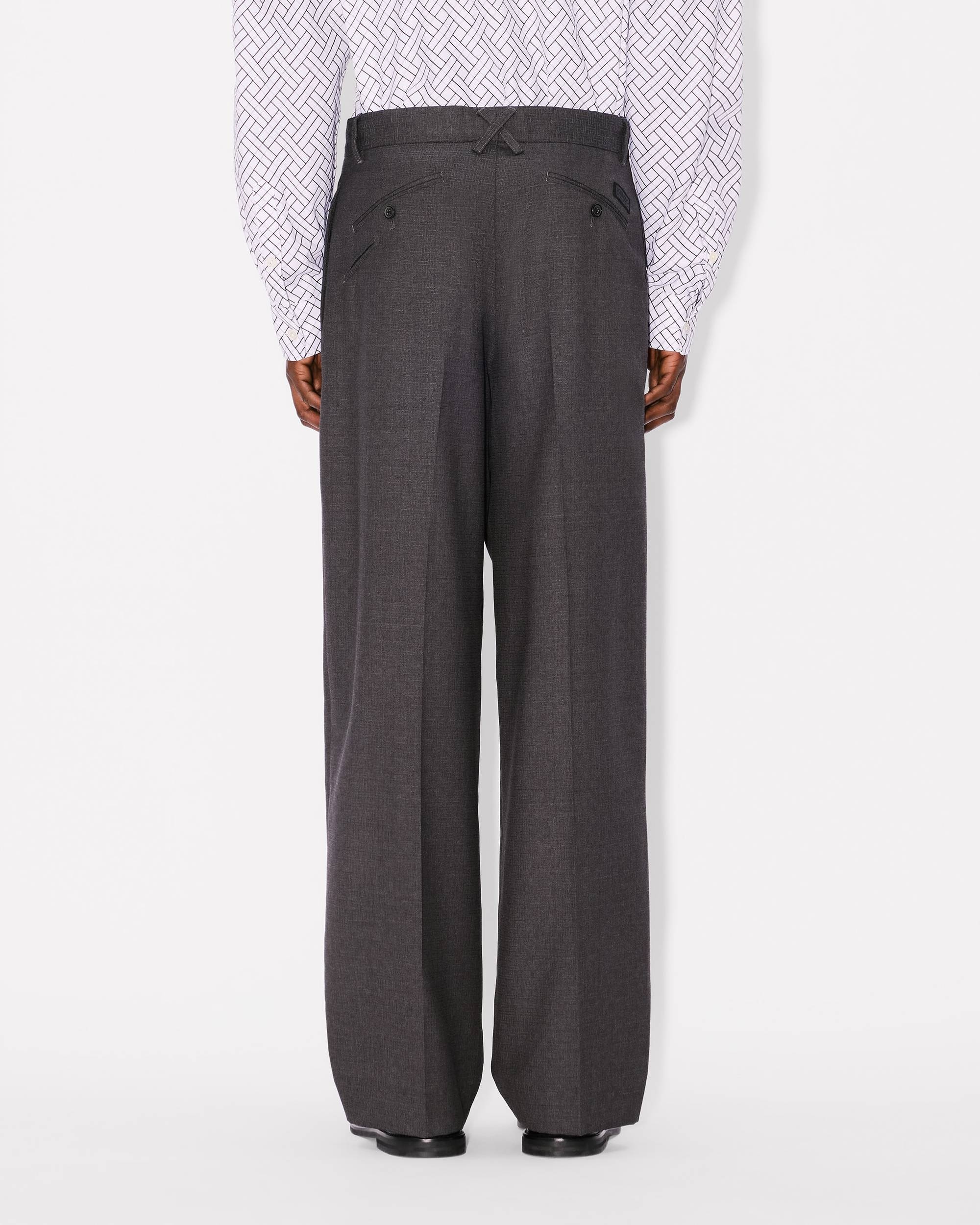'KENZO Weave' straight tailored pants in wool jacquard - 5