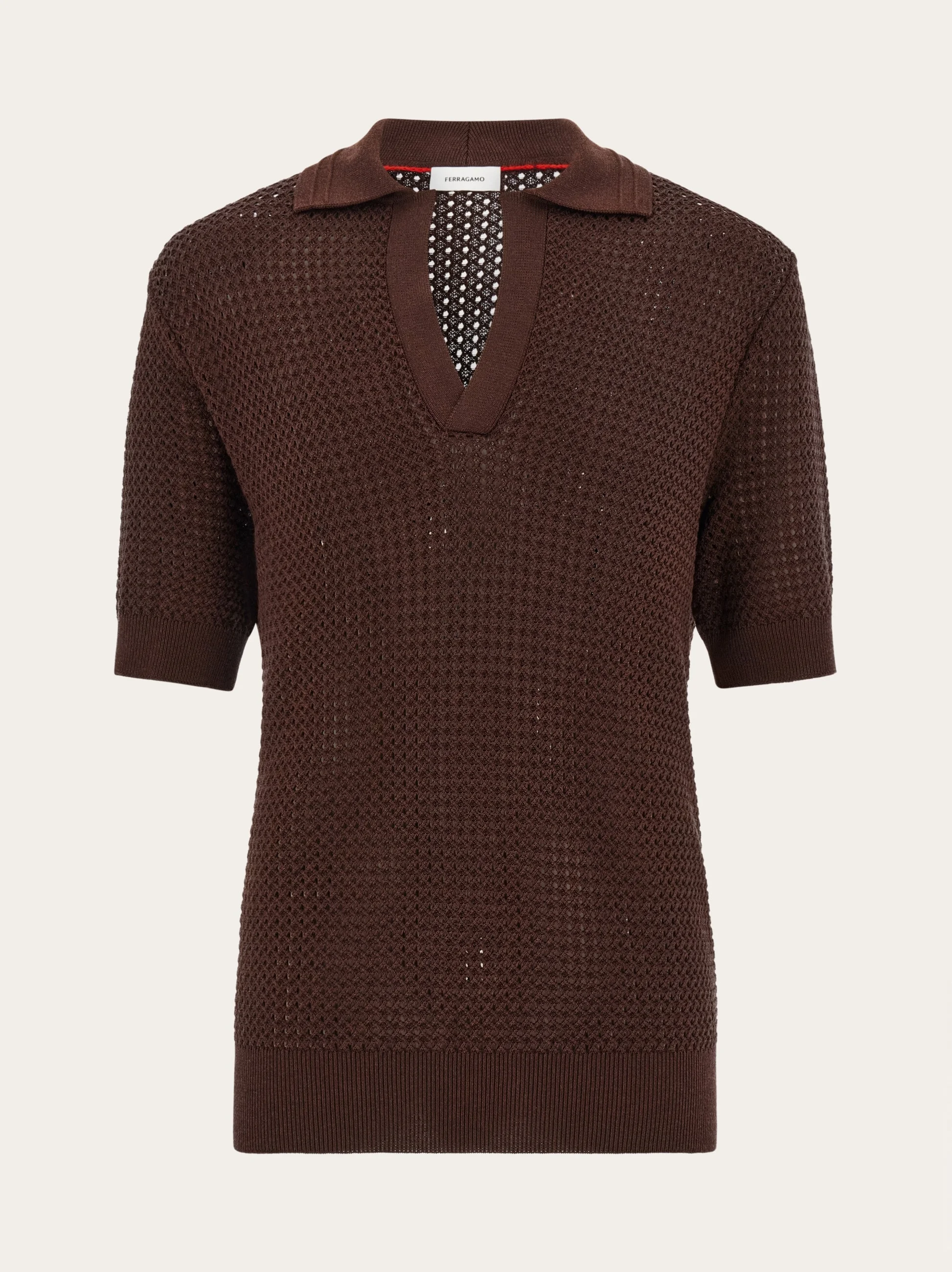 Short sleeve knitted polo - 1