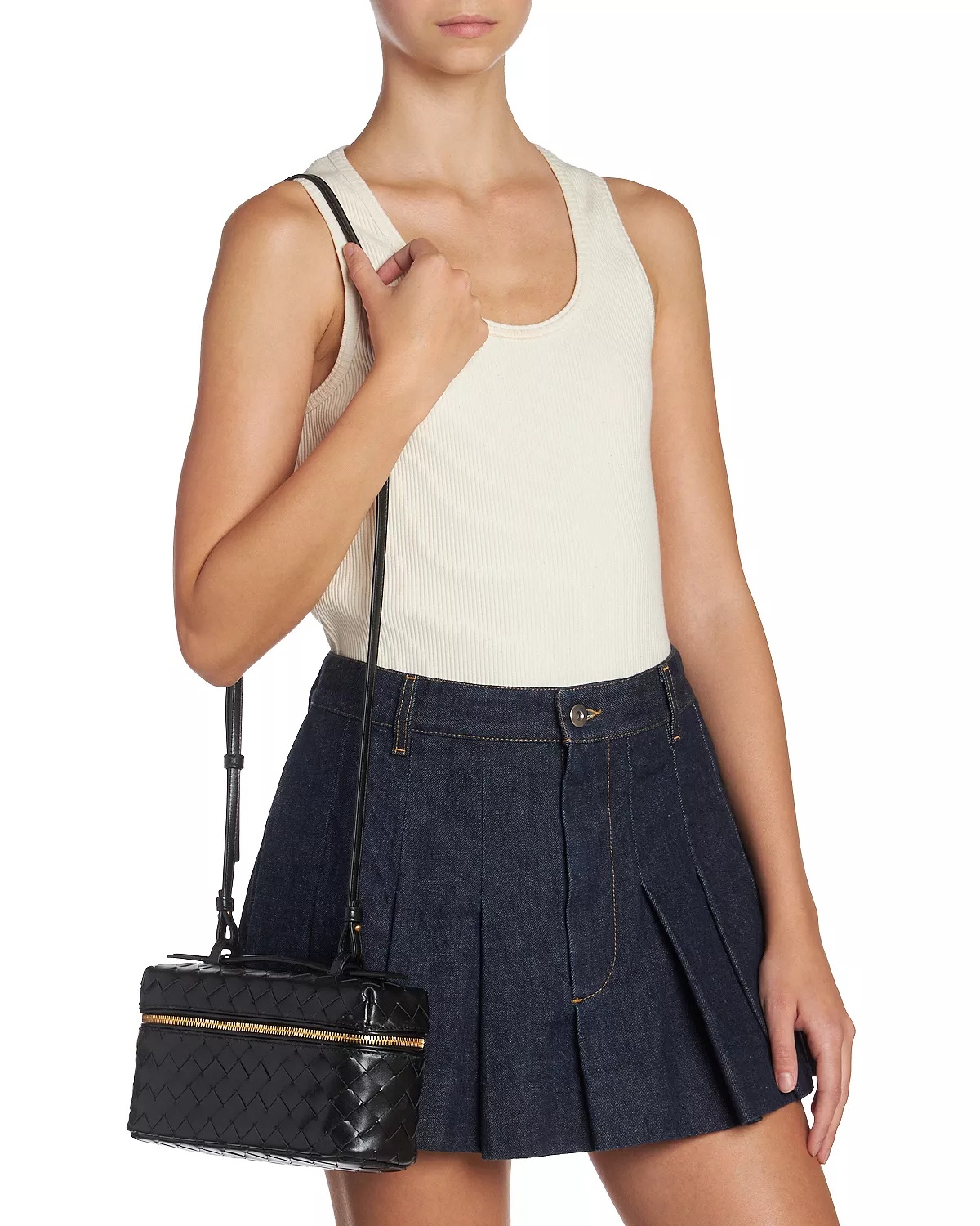 Bang Bang Vanity Case Intrecciato Leather Crossbody - 4