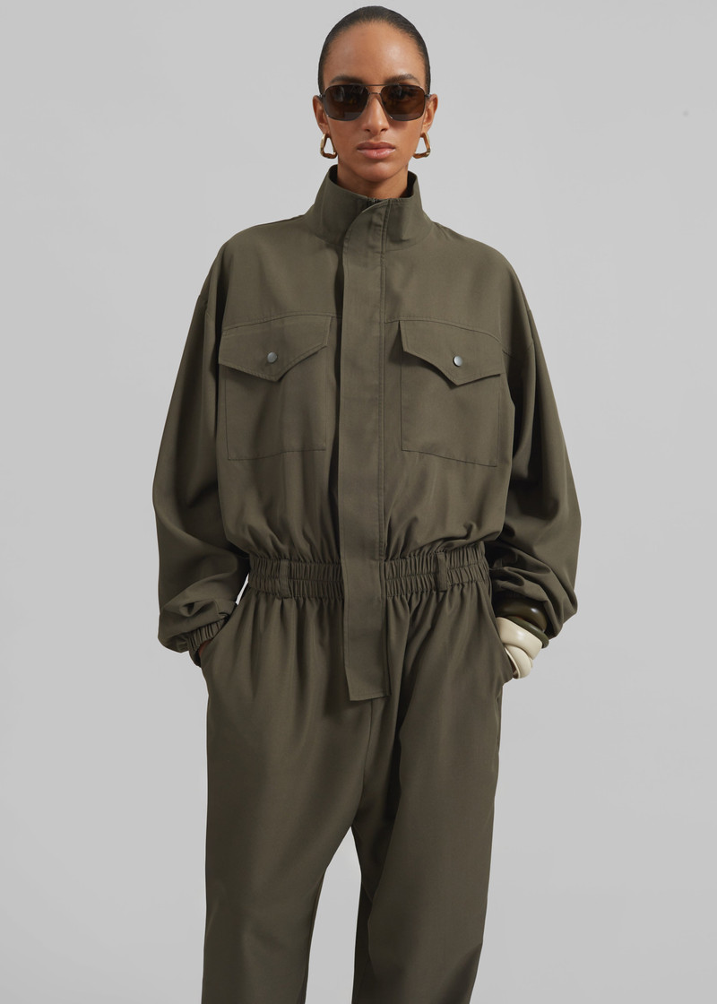 Tropez Jumpsuit - Khaki 4