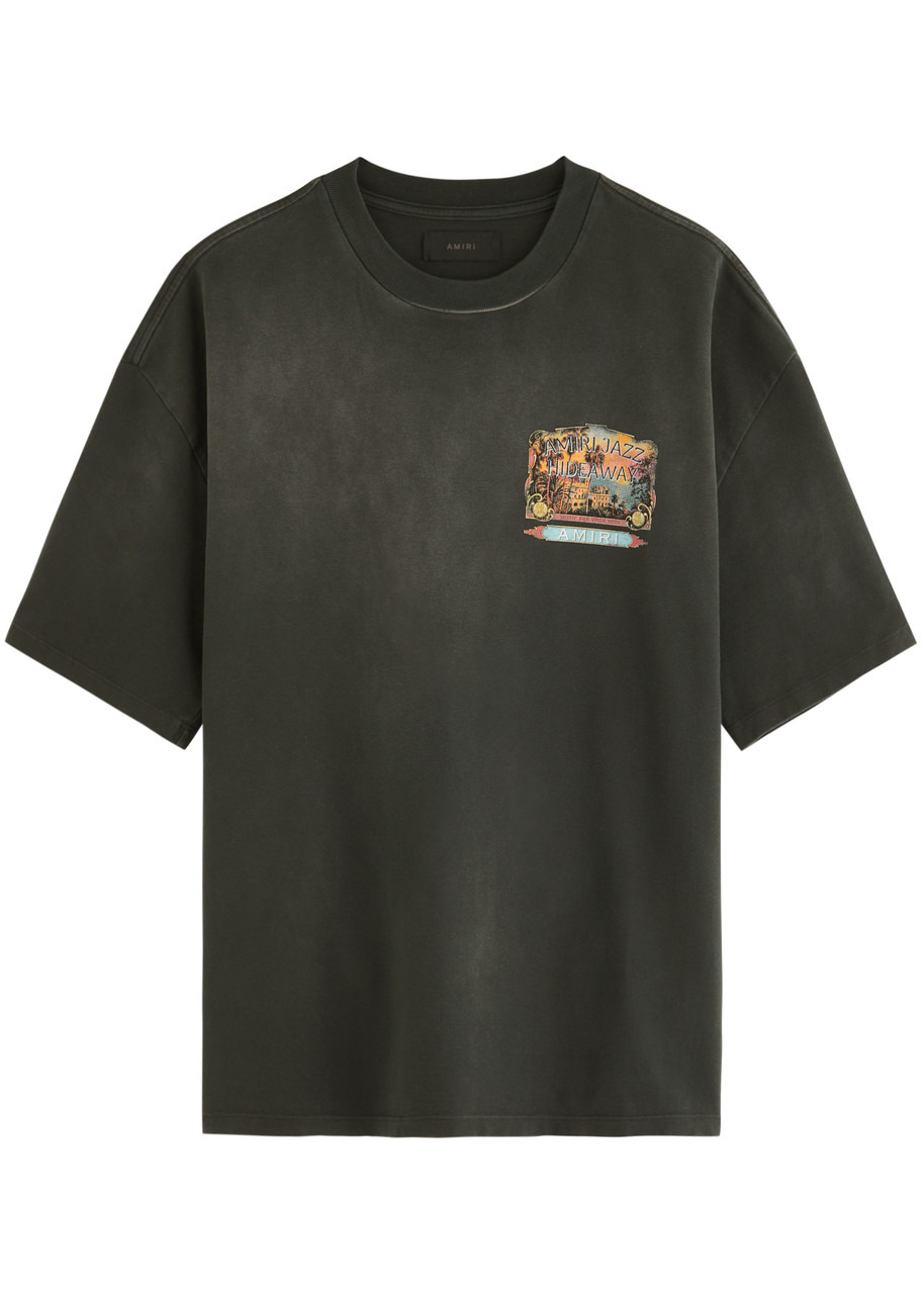 Amiri Jazz Hideaway Logo-print Cotton T-shirt - 1