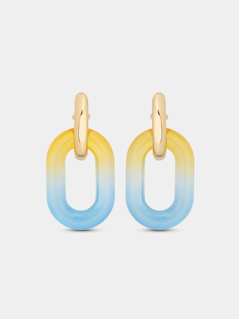 rabanne XL LINK EARRINGS IN RESIN outlook