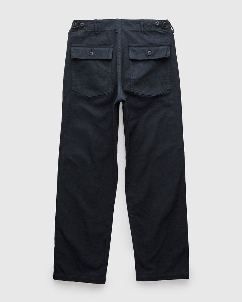 orSlow Brushed Flannel Straight Fatigue Pants in Dark Navy outlook