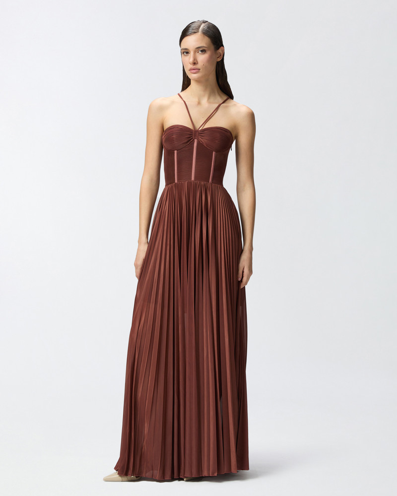PINKO ELEGANT BUSTIER DRESS IN PLEATED JERSEY outlook
