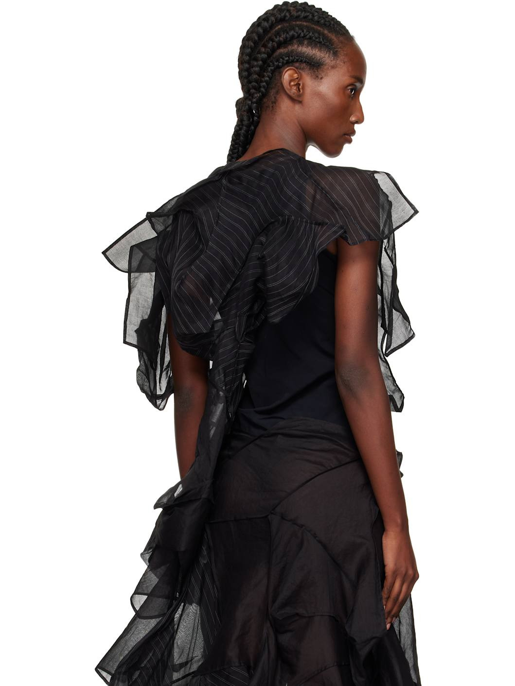 Black ASM Darts 3D Blouse - 3