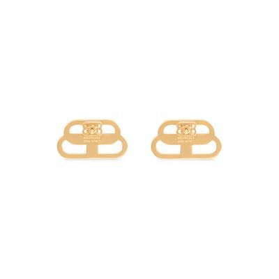 BALENCIAGA Women's Bb Small Stud Earrings in Gold outlook