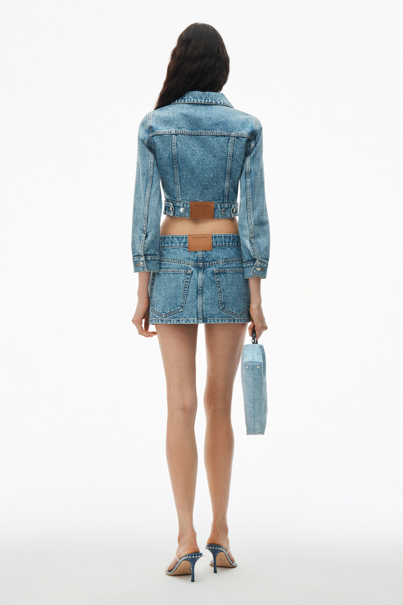 Denim Mini Skirt In Clear Hotfix 4