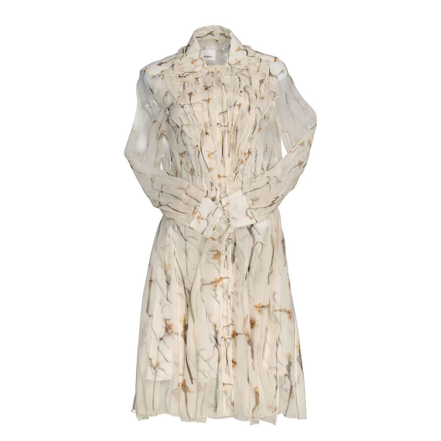 Burberry Ladies Isla Ruffle Detail Long-sleeve Dress - 4