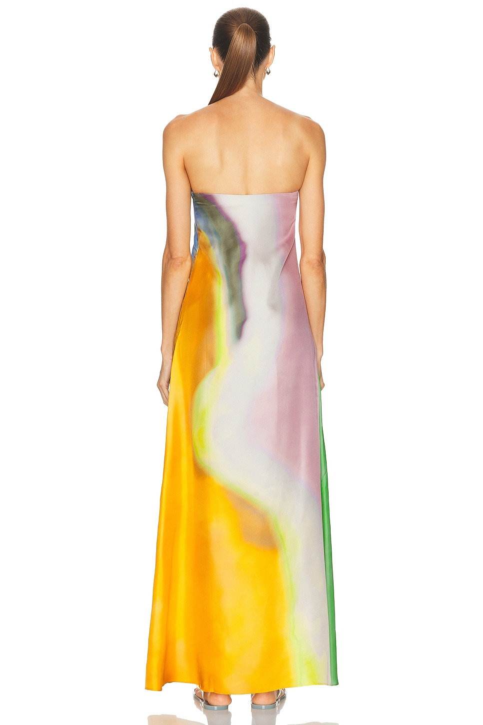 Aura Silk Strapless Dress - 4