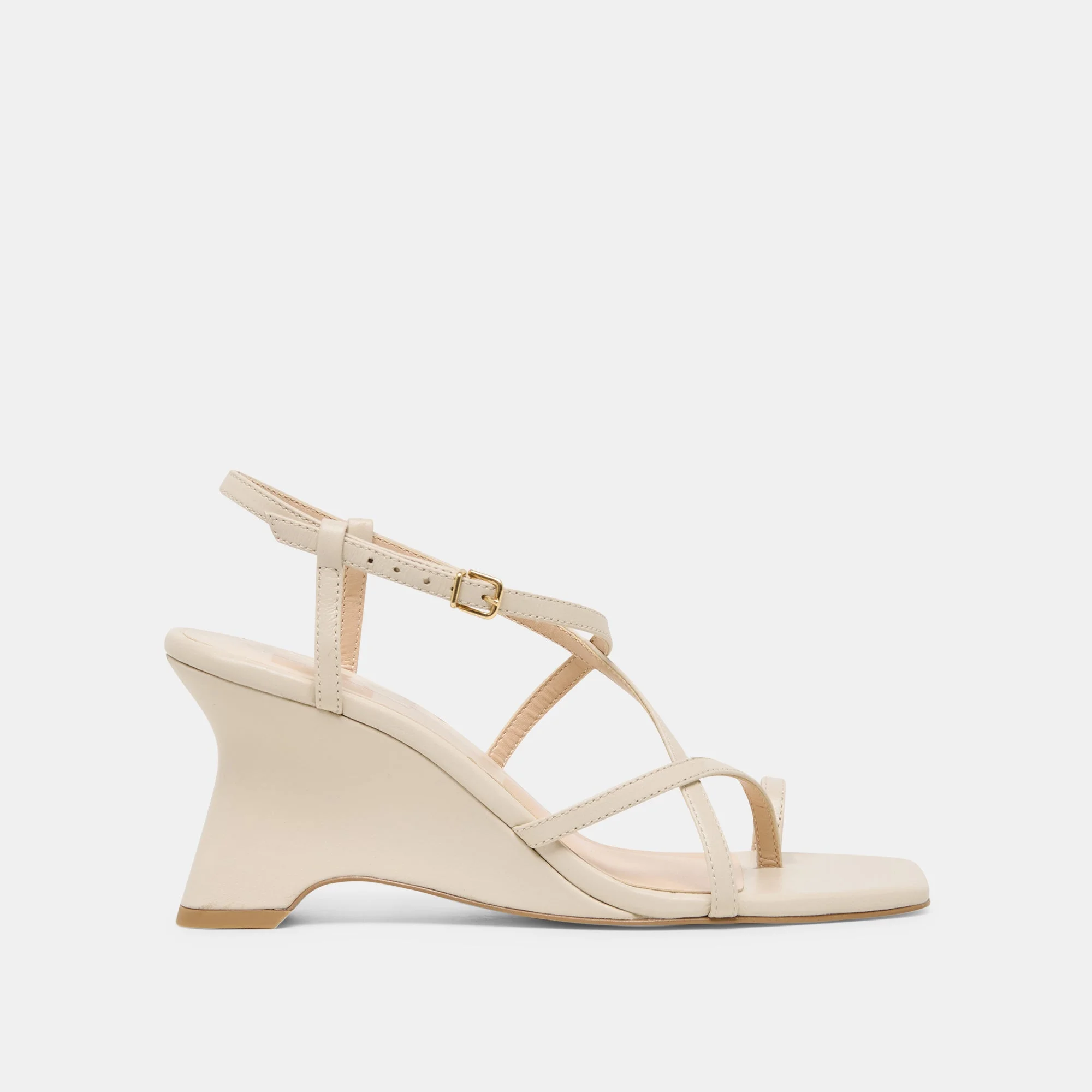AYLEE WEDGES CREAM LEATHER - 1