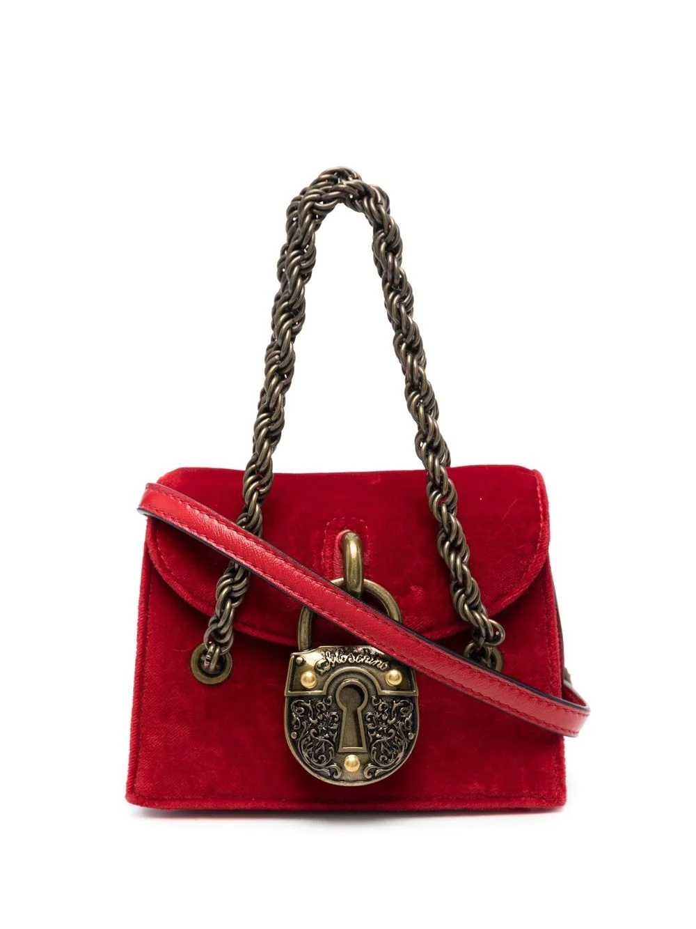 padlock-charm mini tote - 1