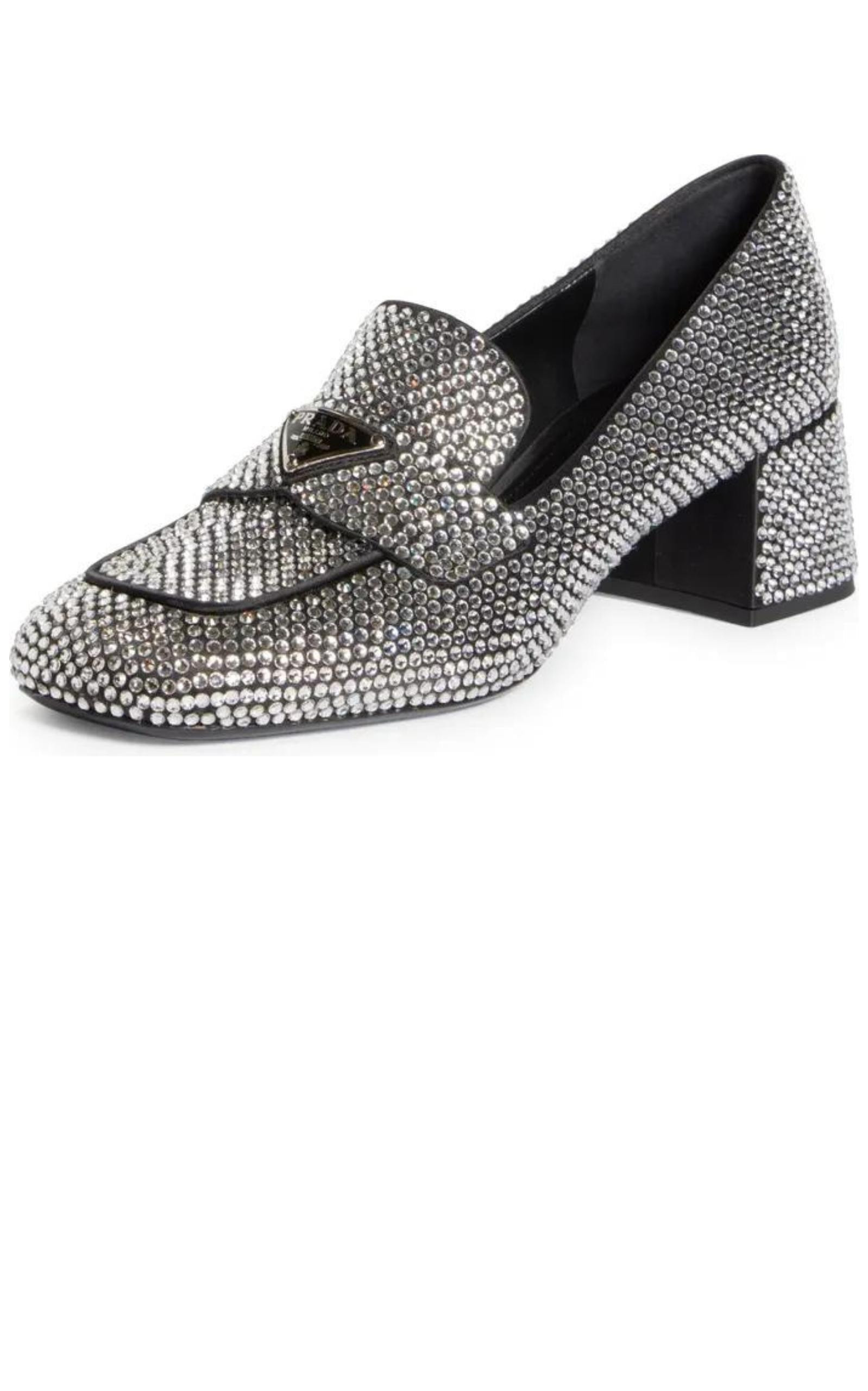 Crystal-embellished Logo-plaque Loafers - 4