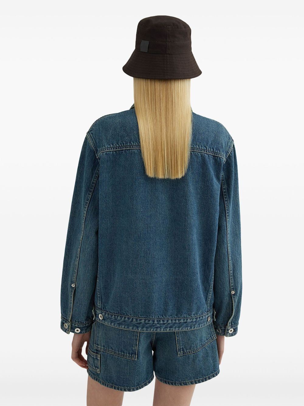 washed denim jacket - 4