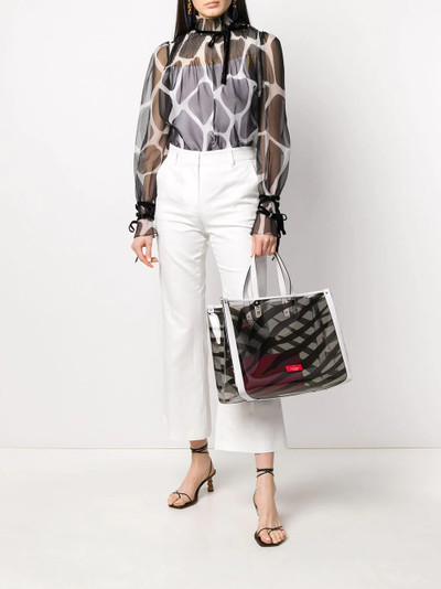 Valentino small zebra-print tote bag outlook