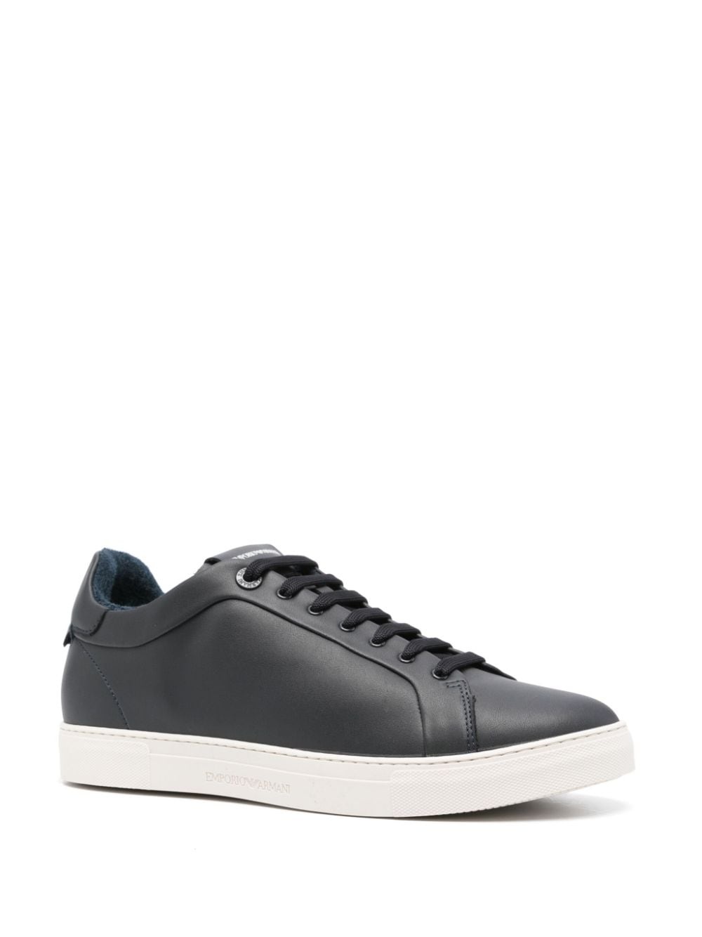 lace-up leather sneakers - 2