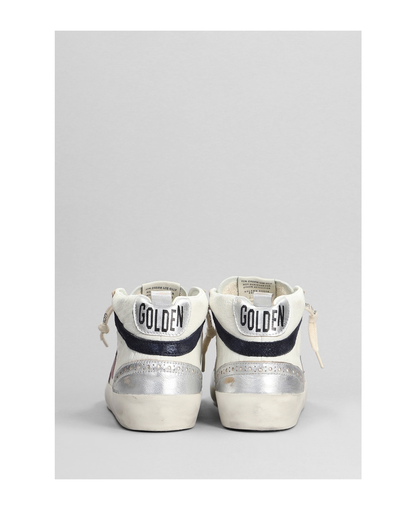 Mid Star Sneakers In White Leather - 4