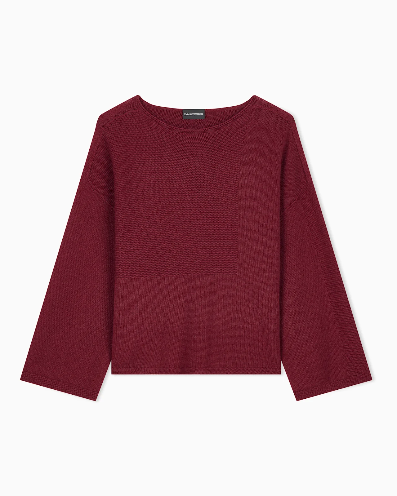 SWEATER IN TEXTURED VIRGIN WOOL AND CASHMERE WITH ROUND NECK - 1