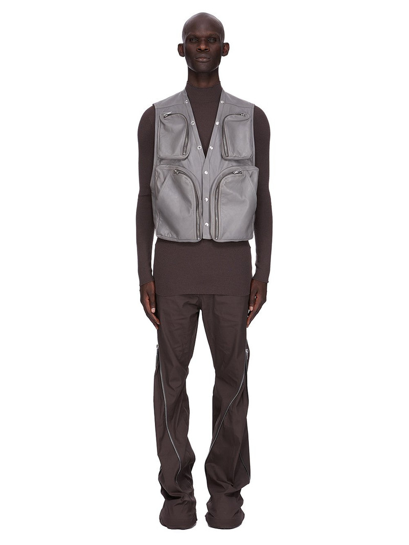 Rick Owens Gray Concordians Cargo Vest outlook