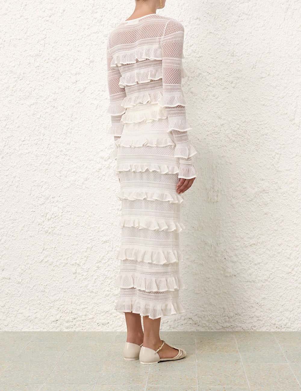NATURA FRILL MIDI SKIRT - 4