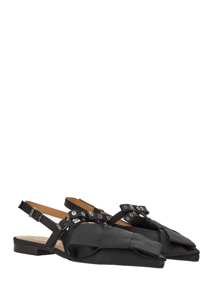 Ganni Women Satin Ballerina - 3