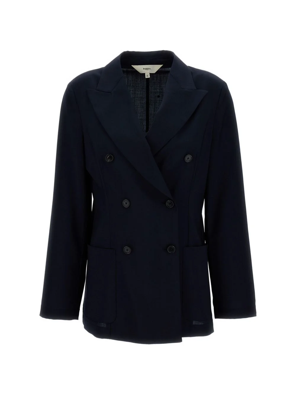 double-breasted patch-pocket blazer - 1