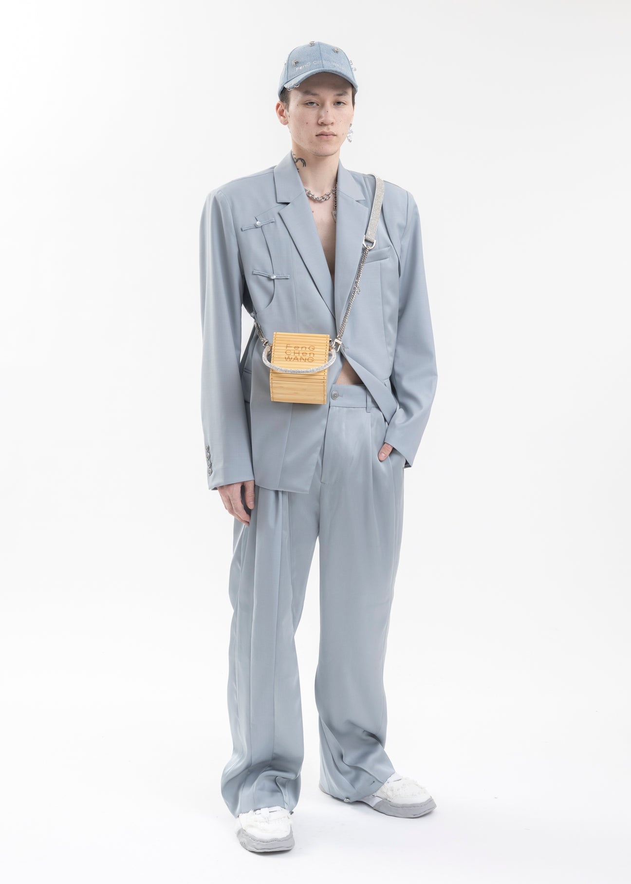 DIAMONDS SQUARE SMALL BAMBOO BAG - 3