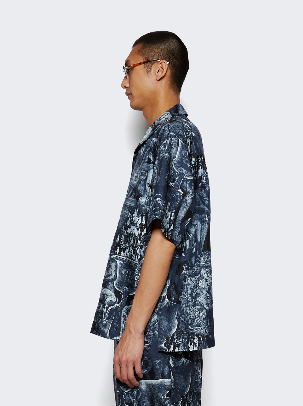 Shirt With Print Hubert Objects Black And Navy - 3