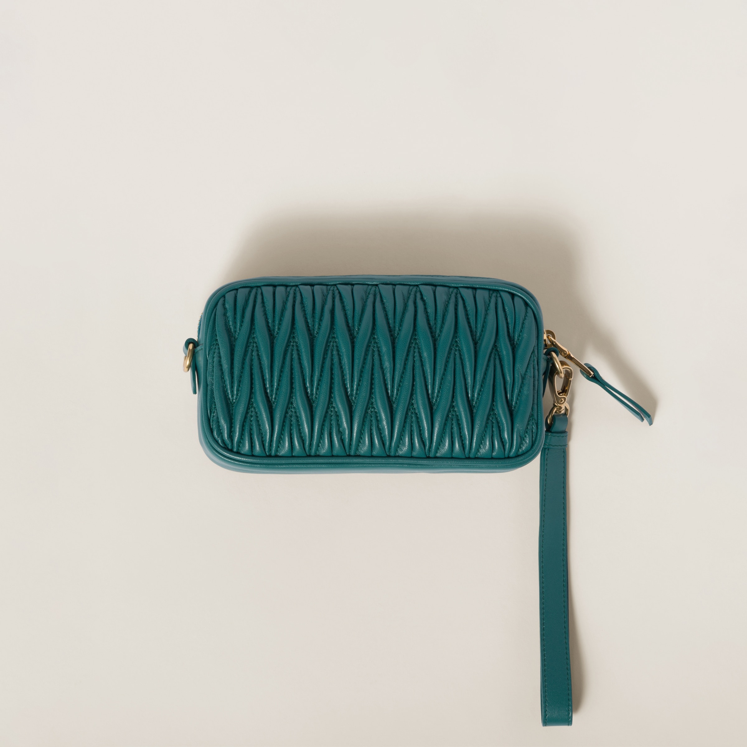 Matelassé nappa leather pouch - 3