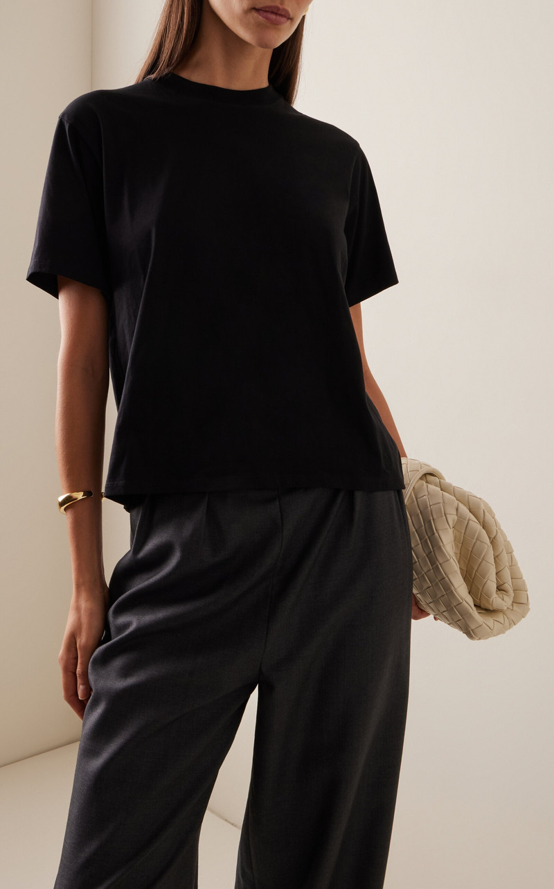 Loulou de Saison Telanto Cotton T-shirt black outlook