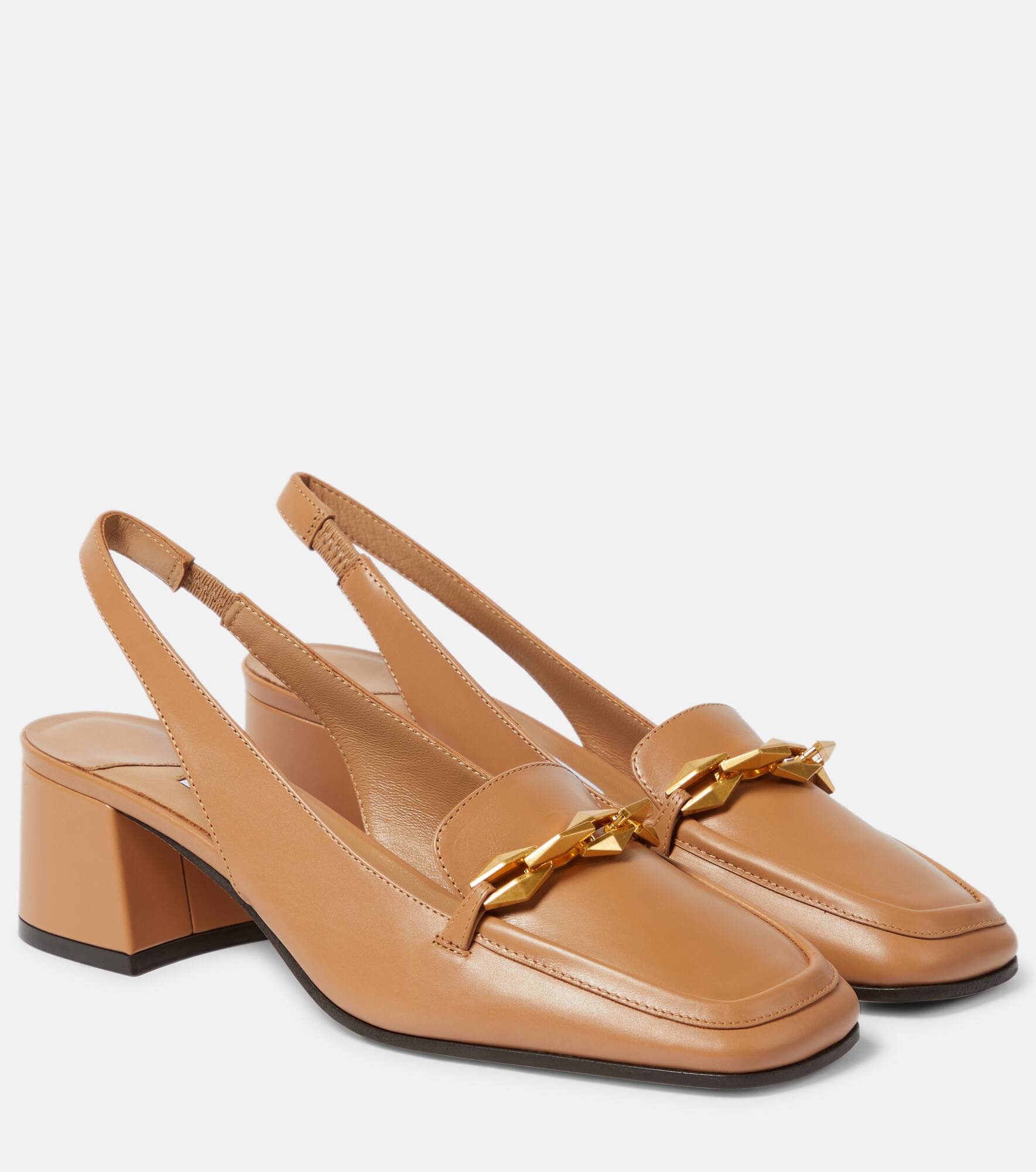 Diamond Tilda leather slingback pumps - 1