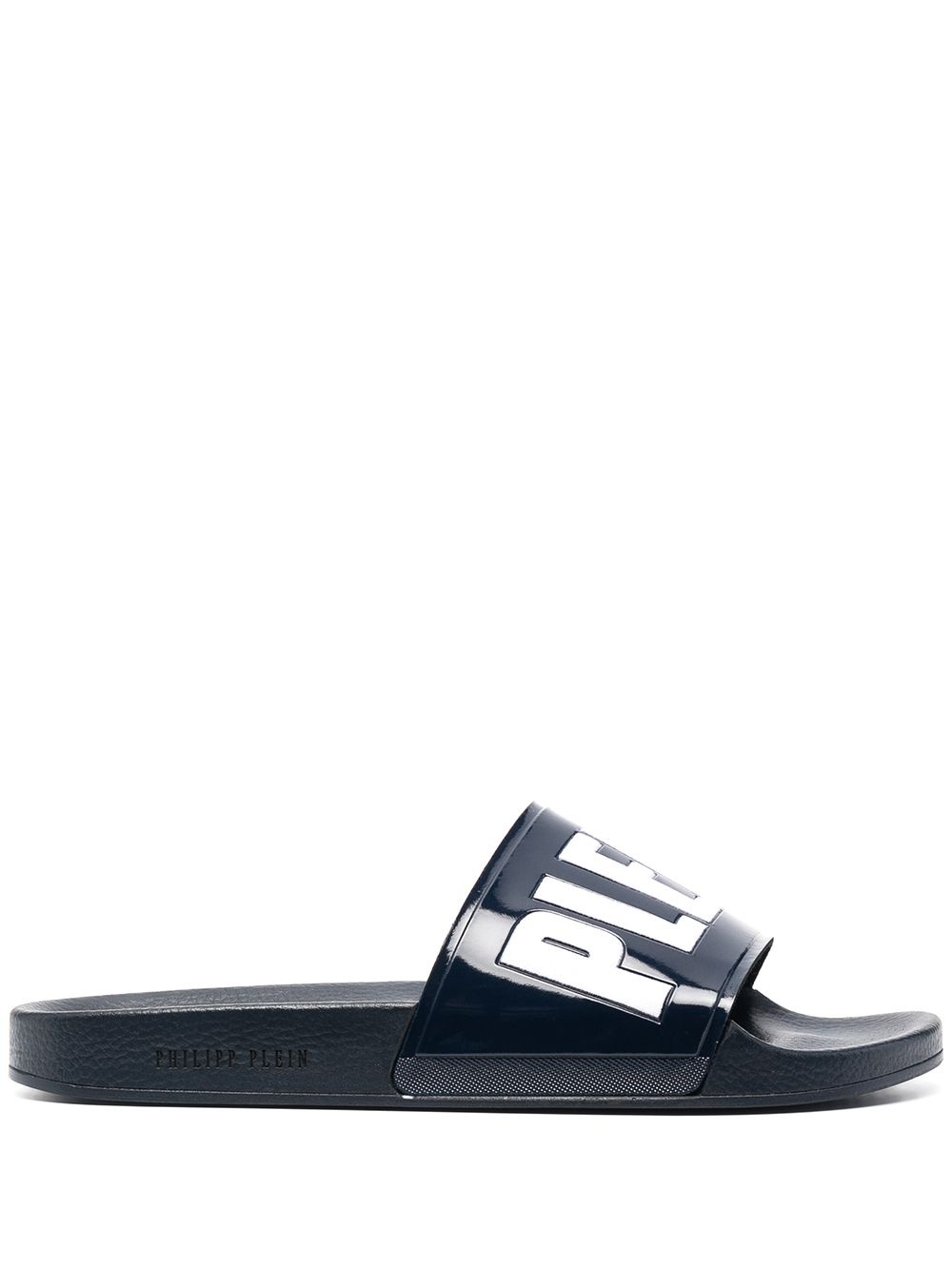 two-tone logo-print slides - 1