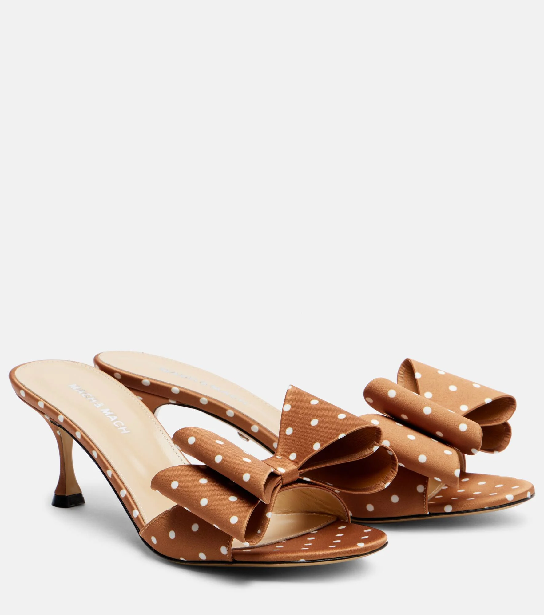 Le Cadeau 65 polka-dot satin mules - 1
