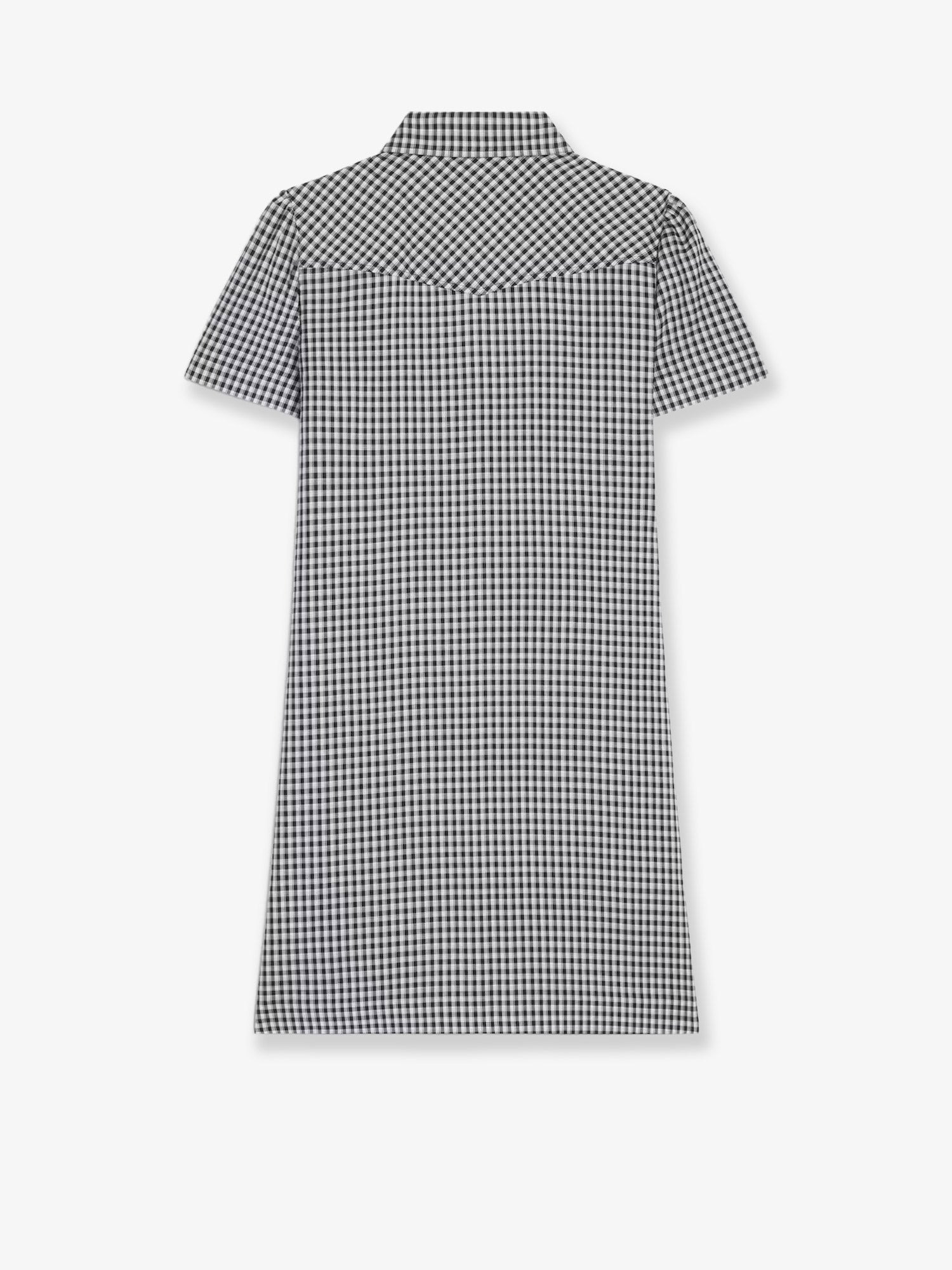 Celine Vichy Silk Mini Chemisier Dress - 2