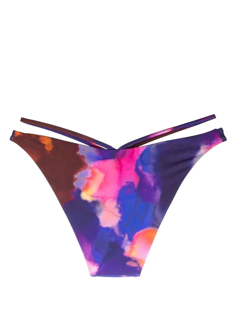 SIMKHAI Emmalynn watercolour-print bikini bottoms outlook