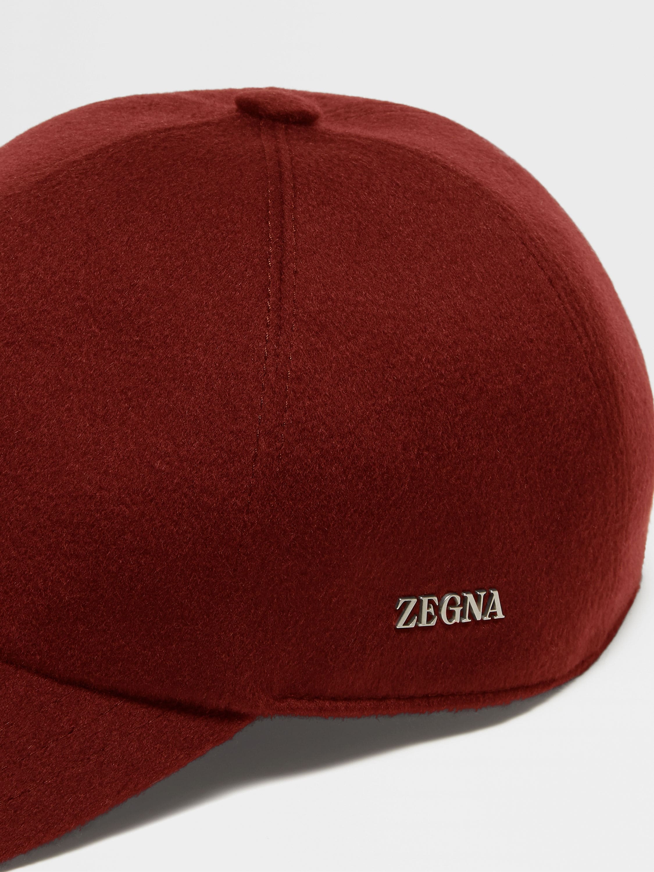 RED OASI CASHMERE BASEBALL CAP - 2