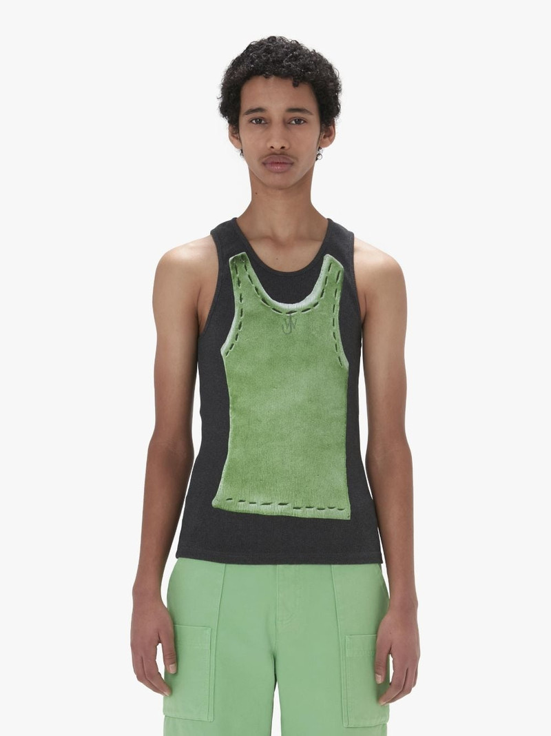 JW Anderson CLAY TROMPE L'OEIL PRINTED TANK TOP outlook