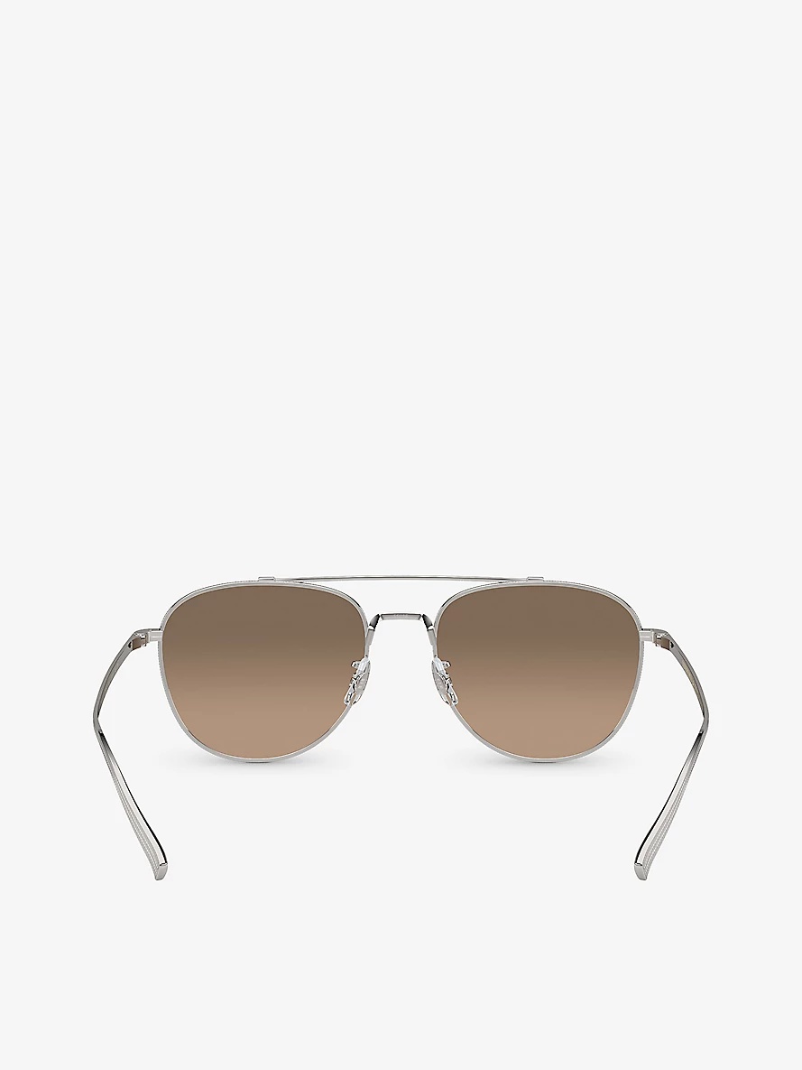 OV1335ST Rivetti pilot-frame titanium sunglasses - 4